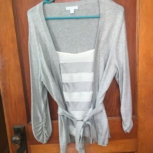 New York & Company Grey Sweater with tank